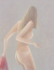 Menina com toalha vermelha, 1985 (acrílico sobre tela)